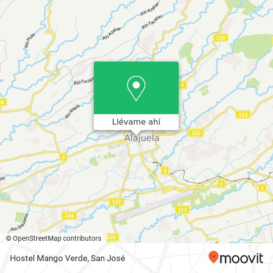 Mapa de Hostel Mango Verde