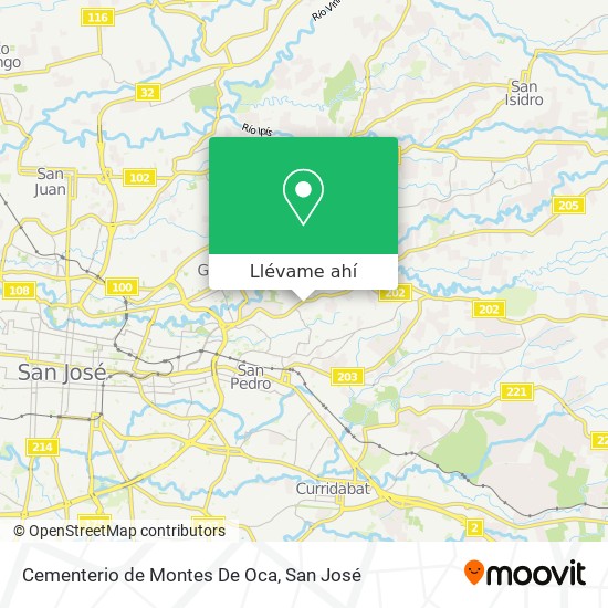 Mapa de Cementerio de Montes De Oca