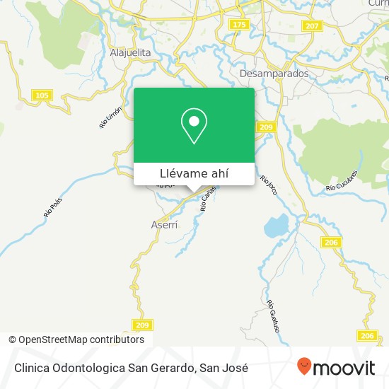 Mapa de Clinica Odontologica San Gerardo