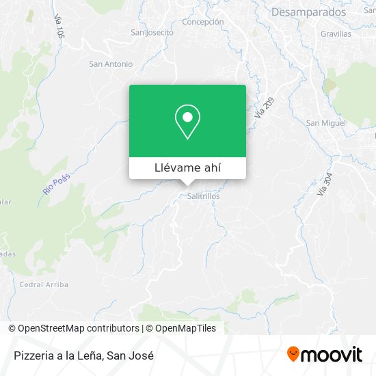 Mapa de Pizzeria a la Leña