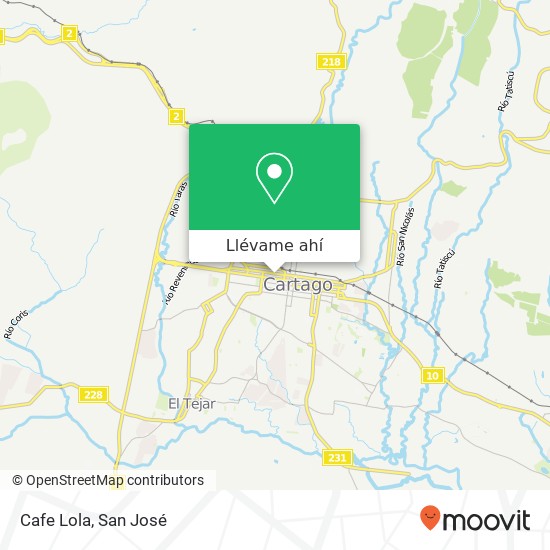 Mapa de Cafe Lola, Calle 10 Occidental, 30102