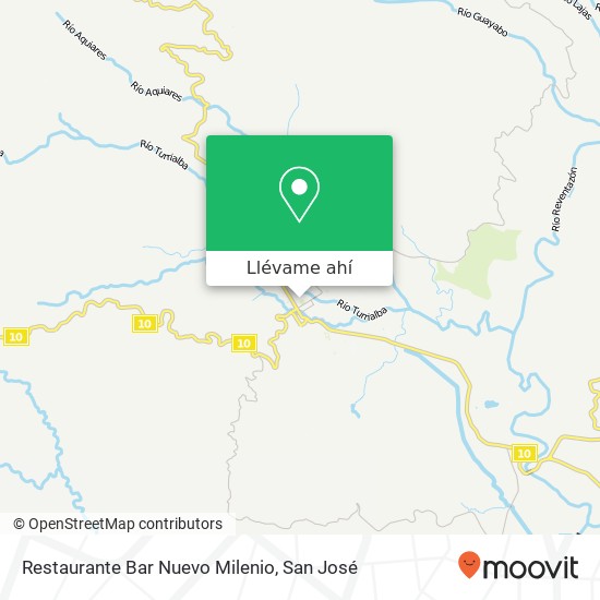 Mapa de Restaurante Bar Nuevo Milenio, Avenida 6 Turrialba, 30501