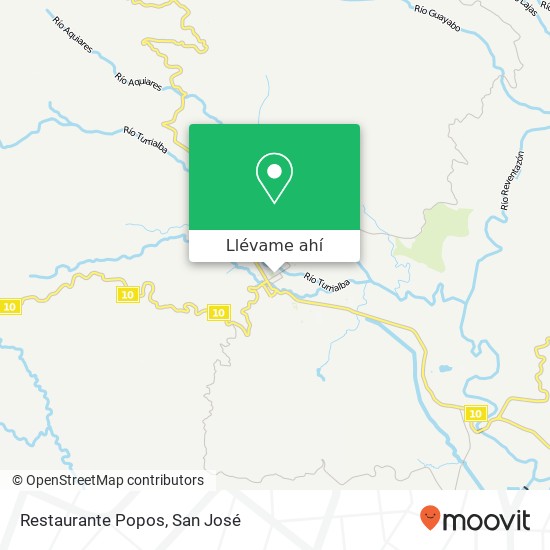 Mapa de Restaurante Popos, Calle 1 Turrialba, 30501