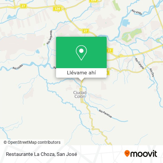 Mapa de Restaurante La Choza