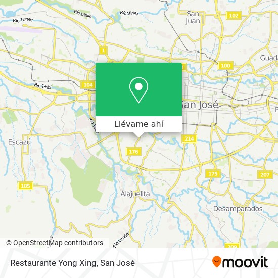 Mapa de Restaurante Yong Xing