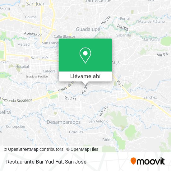 Mapa de Restaurante Bar Yud Fat