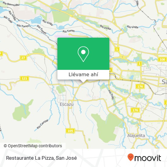 Mapa de Restaurante La Pizza, 105 San Rafael, 10203