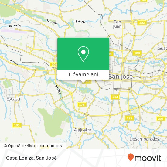 Mapa de Casa Loaiza, Avenida 16B Mata Redonda, San José, 10108