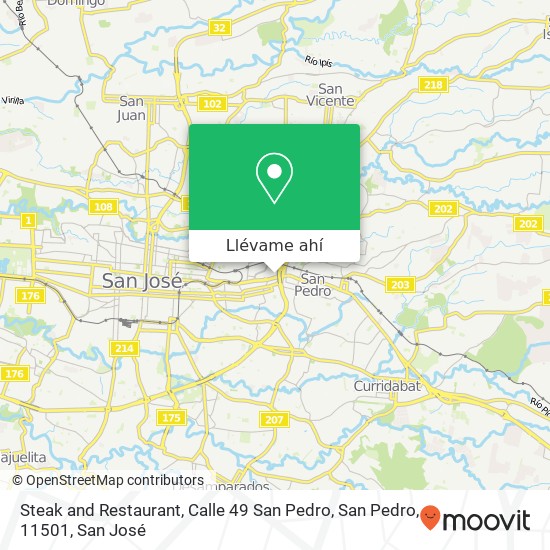 Mapa de Steak and Restaurant, Calle 49 San Pedro, San Pedro, 11501