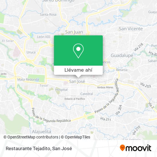 Mapa de Restaurante Tejadito
