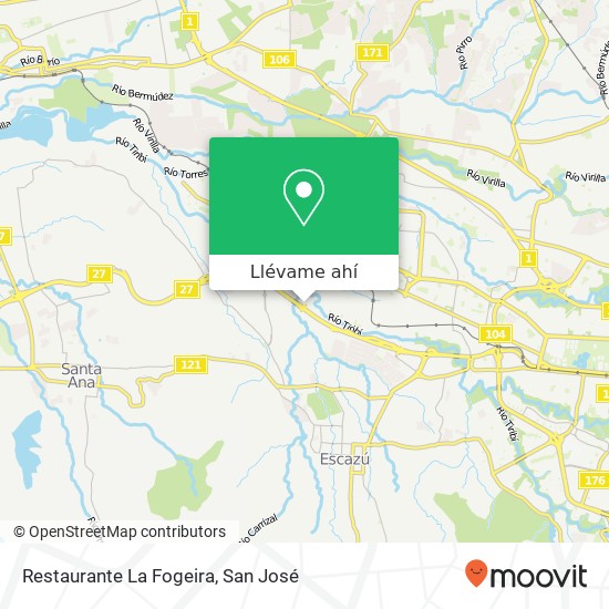 Mapa de Restaurante La Fogeira, San Rafael, 10203