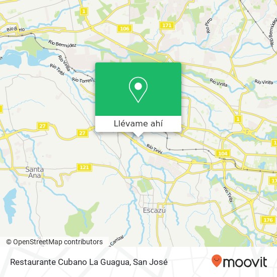 Mapa de Restaurante Cubano La Guagua, San Rafael, 10203
