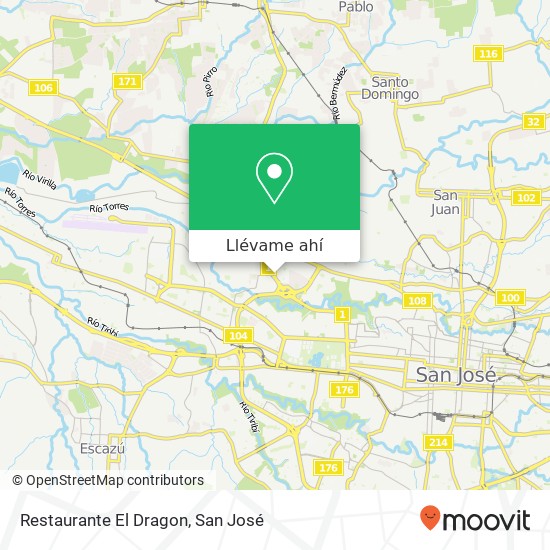 Mapa de Restaurante El Dragon, Calle 68A Uruca, San José, 10107