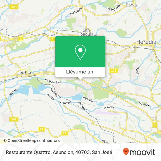 Mapa de Restaurante Quattro, Asuncion, 40703