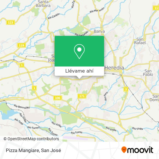 Mapa de Pizza Mangiare