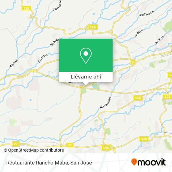 Mapa de Restaurante Rancho Maba