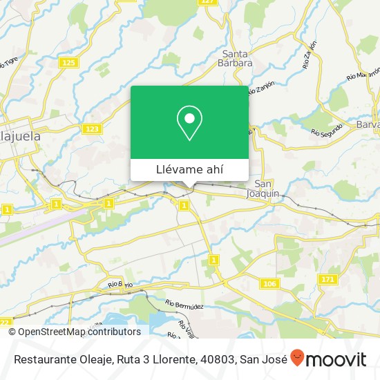 Mapa de Restaurante Oleaje, Ruta 3 Llorente, 40803