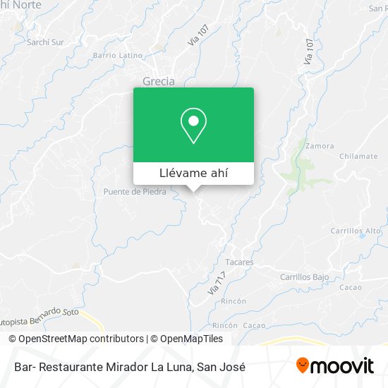 Mapa de Bar- Restaurante Mirador La Luna