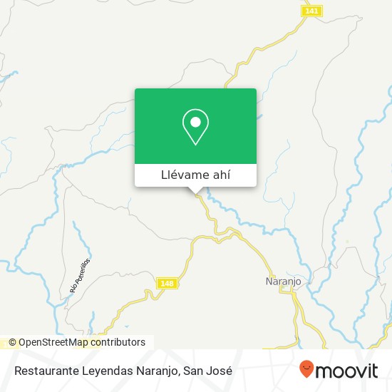 Mapa de Restaurante Leyendas Naranjo, Ruta 141 San Juan, 20606