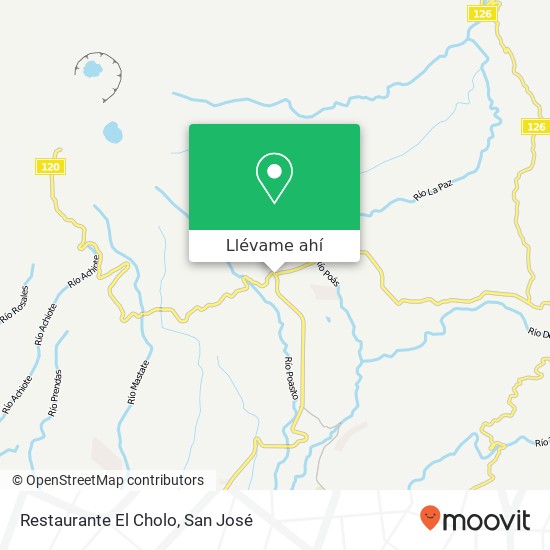 Mapa de Restaurante El Cholo, Ruta 146 Sabanilla, 20107