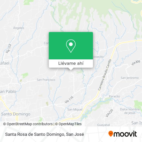 Mapa de Santa Rosa de Santo Domingo