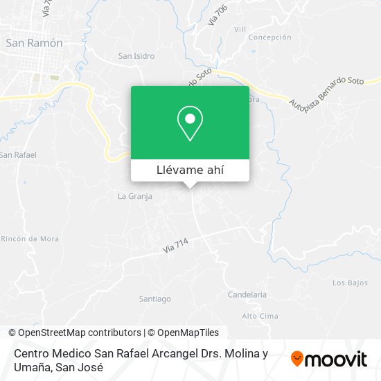 Mapa de Centro Medico San Rafael Arcangel Drs. Molina y Umaña
