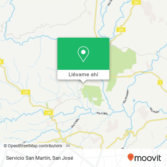 Mapa de Servicio San Martín