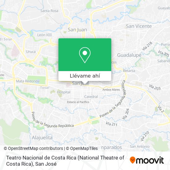 Mapa de Teatro Nacional de Costa Rica (National Theatre of Costa Rica)