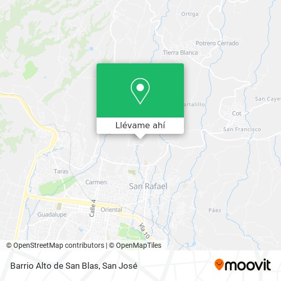 Mapa de Barrio Alto de San Blas