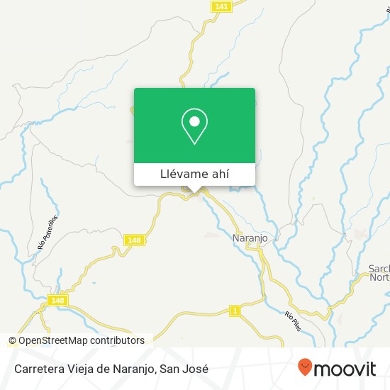 Mapa de Carretera Vieja de Naranjo