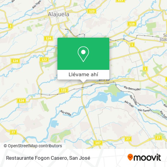 Mapa de Restaurante Fogon Casero