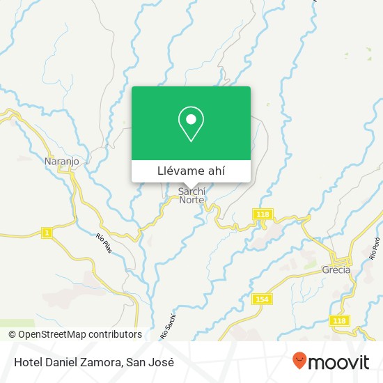 Mapa de Hotel Daniel Zamora