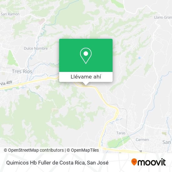 Mapa de Quimicos Hb Fuller de Costa Rica