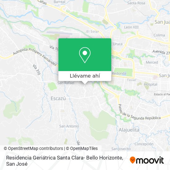 Mapa de Residencia Geriátrica Santa Clara- Bello Horizonte