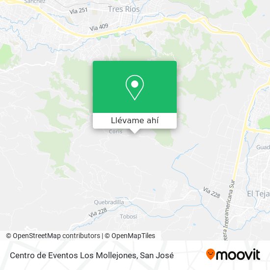 Mapa de Centro de Eventos Los Mollejones