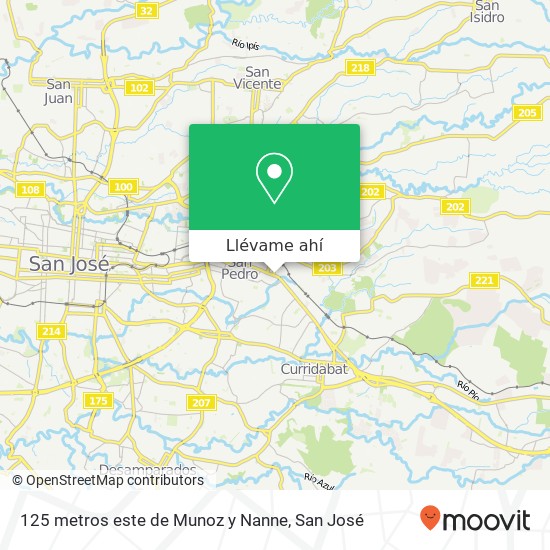 Mapa de 125 metros este de Munoz y Nanne