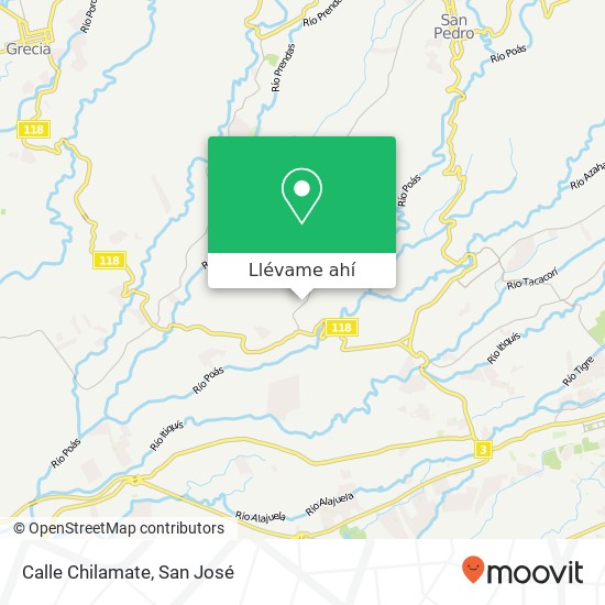 Mapa de Calle Chilamate