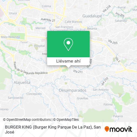 Mapa de BURGER KING (Burger King Parque De La Paz)