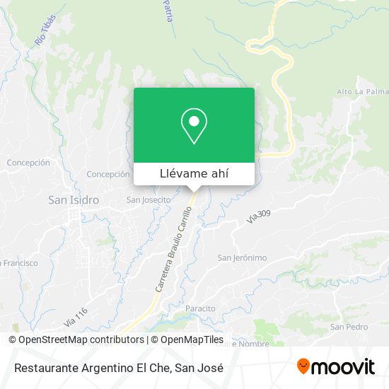 Mapa de Restaurante Argentino El Che