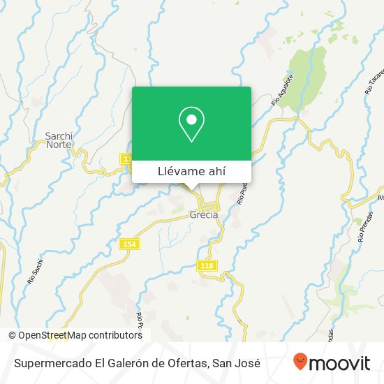 Mapa de Supermercado El Galerón de Ofertas