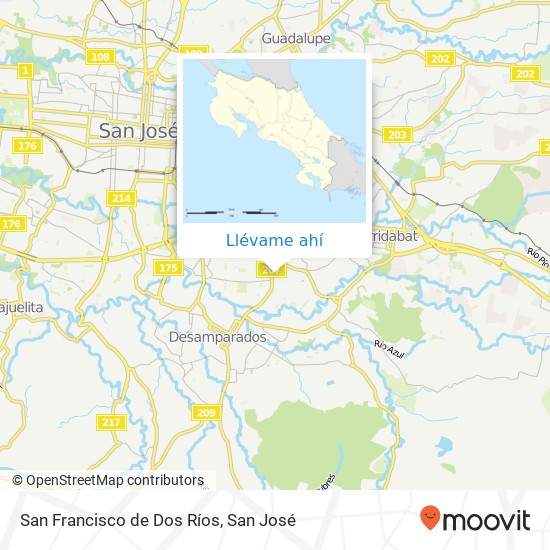Mapa de San Francisco de Dos Ríos