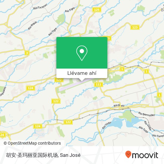 Mapa de 胡安·圣玛丽亚国际机场
