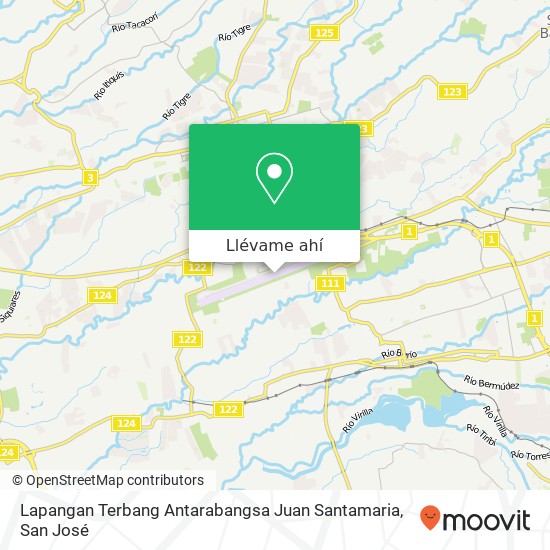 Mapa de Lapangan Terbang Antarabangsa Juan Santamaria