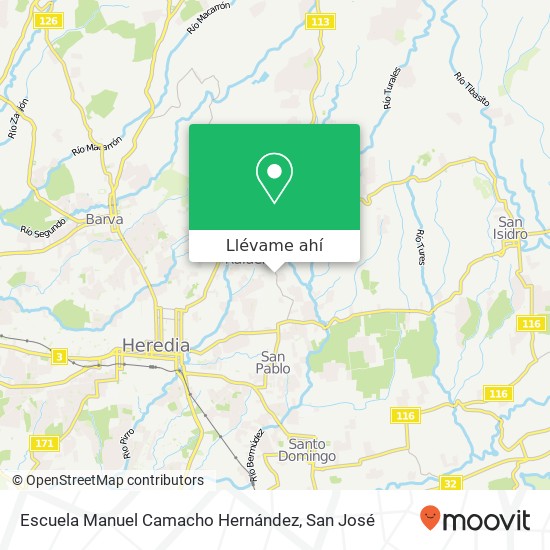 Mapa de Escuela Manuel Camacho Hernández