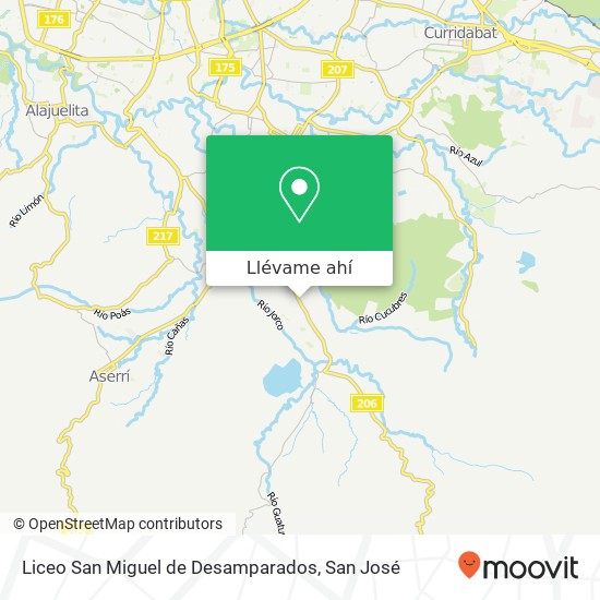Mapa de Liceo San Miguel de Desamparados