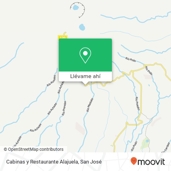 Mapa de Cabinas y Restaurante Alajuela