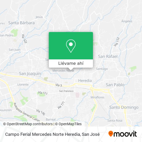 Mapa de Campo Ferial Mercedes Norte Heredia