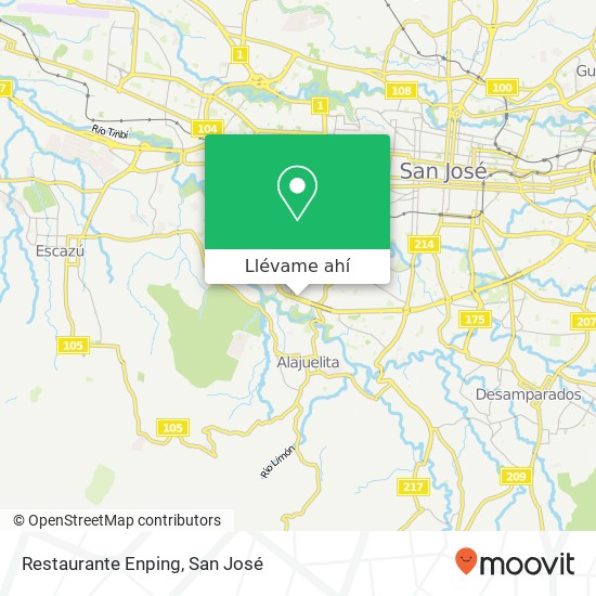 Mapa de Restaurante Enping, Avenida 50 Hatillo, San José, 10110