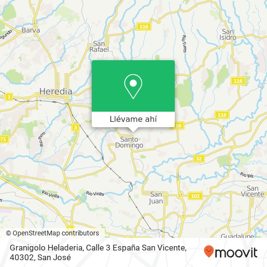 Mapa de Granigolo Heladeria, Calle 3 España San Vicente, 40302
