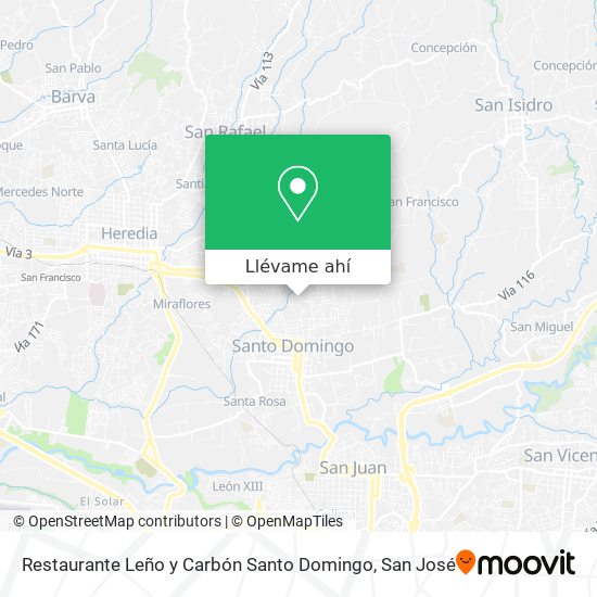 Mapa de Restaurante Leño y Carbón Santo Domingo